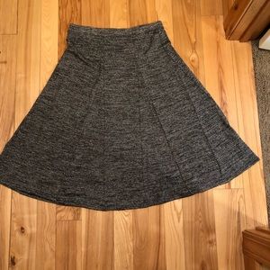 Gap flare skirt with metallic thread.